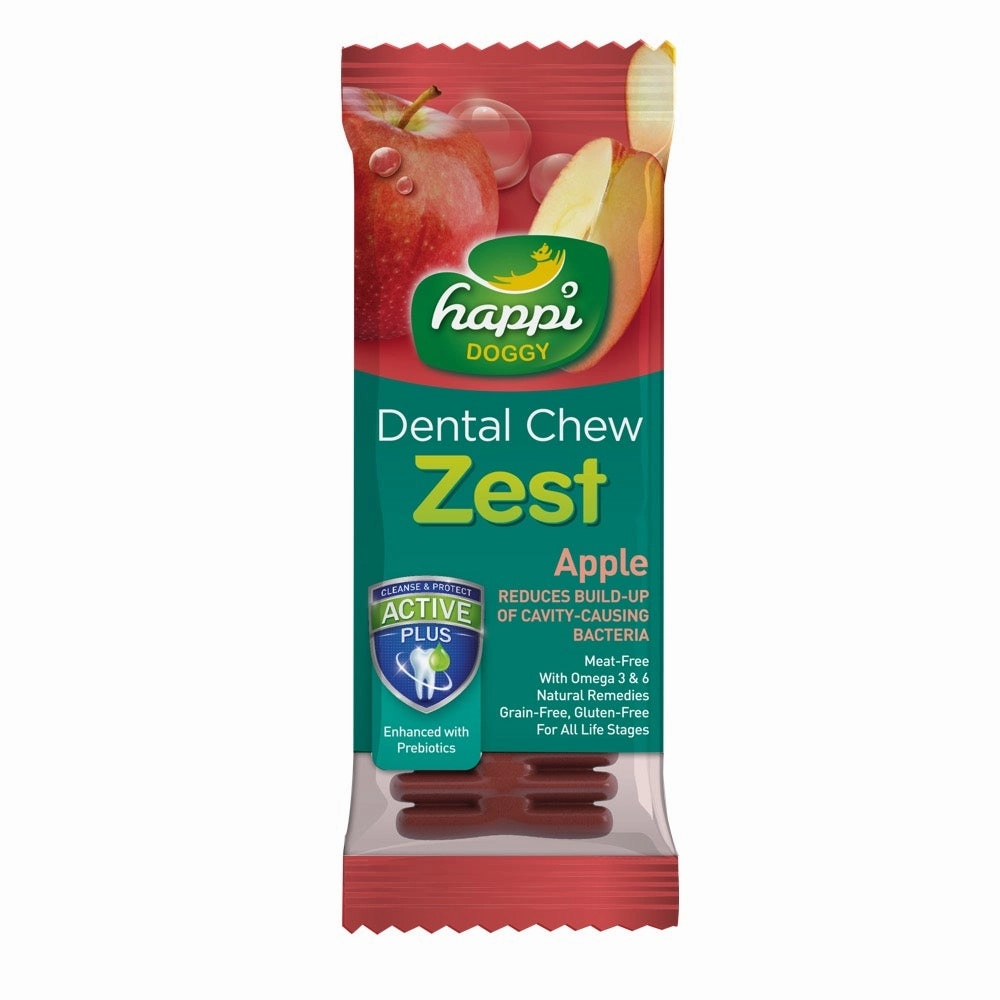 10 FOR $12: Happi Skippi (Doggy) Zest Apple 4 Inch Dental Dog Chew 25g no pull dog harness nylon dog leash dog walking set dog vest harness pet lead