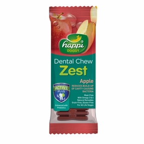 10 FOR $12: Happi Skippi (Doggy) Zest Apple 4 Inch Dental Dog Chew 25g dog grooming shampoo collar crate feeding supplies