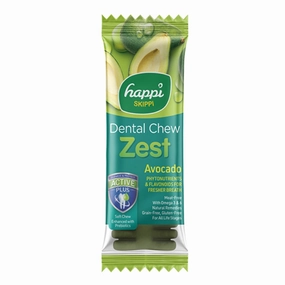 10 FOR $12: Happi Skippi (Doggy) Zest Avocado 4 Inch Dental Dog Chew 25g no pull dog harness nylon dog leash dog walking set dog vest harness pet lead