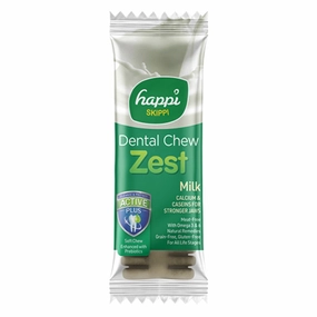 10 FOR $12: Happi Skippi (Doggy) Zest Milk 4 Inch Dental Dog Chew 25g no pull dog harness nylon dog leash dog walking set dog vest harness pet lead