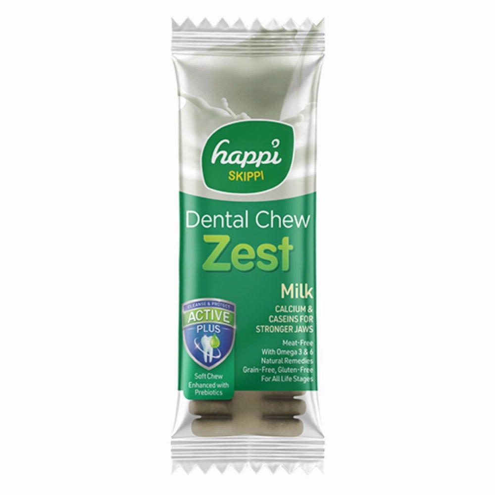 10 FOR $12: Happi Skippi (Doggy) Zest Milk 4 Inch Dental Dog Chew 25g no pull dog harness nylon dog leash dog walking set dog vest harness pet lead