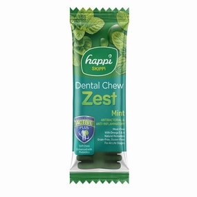 10 FOR $12: Happi Skippi (Doggy) Zest Mint 4 Inch Dental Dog Chew 25g no pull dog harness nylon dog leash dog walking set dog vest harness pet lead