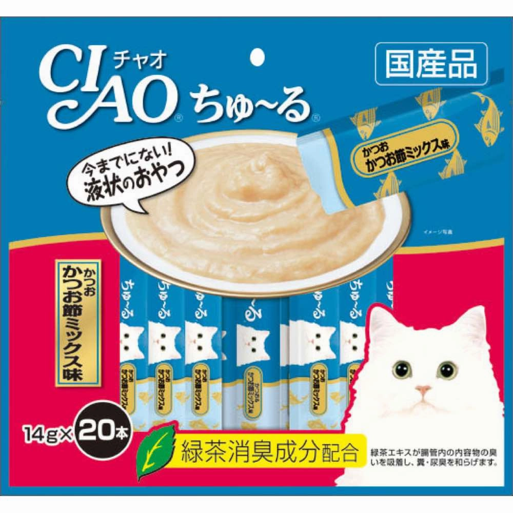 10% OFF: Ciao ChuRu Tuna & Dried Bonito Liquid Cat Treats 280g dog chew toys dog dental chews durable chew toys puppy chew toy bone chew