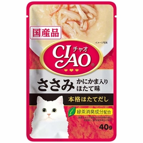 10% OFF: Ciao Creamy Soup Chicken Fillet, Crab Stick & Scallop Pouch Cat Food 40g x 16 dog chew toys dog dental chews durable chew toys puppy chew toy bone chew