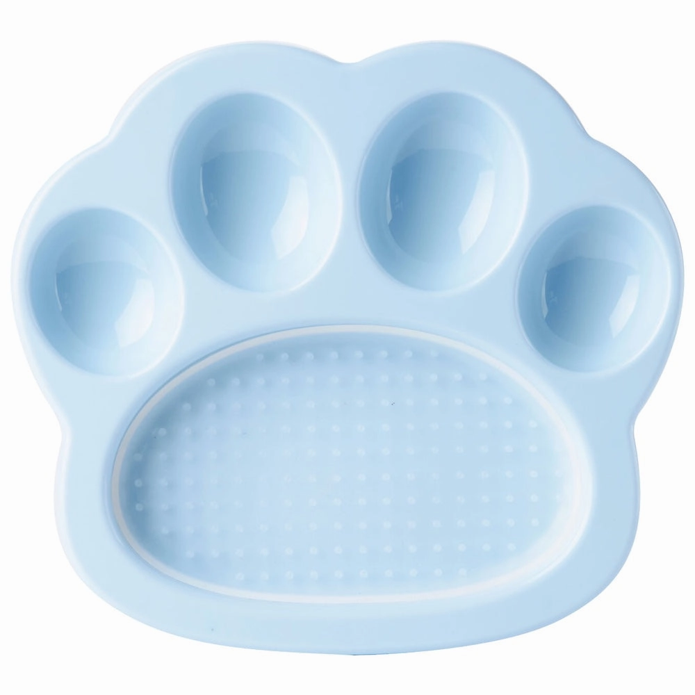 10% OFF: PetDreamHouse PAW 2-In-1 Mini Interactive Slow Feeder For Cats & Dogs (Baby Blue Paw) cat leash cat bowtie cat hat cat bandana cat costume