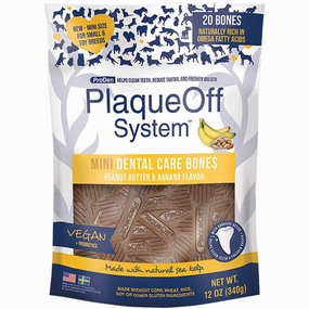 10% OFF: ProDen PlaqueOff Mini Dental Care Bones Peanut Butter & Banana Flavor Grain-Free Dog Treats 340g no pull dog harness nylon dog leash dog walking set dog vest harness pet lead