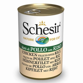 10% OFF: Schesir Chicken Fillets With Rice In Jelly Adult Canned Cat Food 140g cat snacks catnip treats healthy cat food cat reward treats low calorie cat food