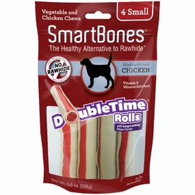 10% OFF: SmartBones DoubleTime Rolls Chicken Dog Chews 4pc no pull dog harness nylon dog leash dog walking set dog vest harness pet lead