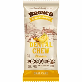 12 FOR $10: Bronco Dental Chew Banana Dog Treat 18g dog grooming shampoo collar crate feeding supplies