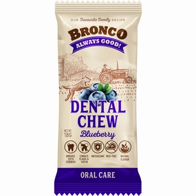 12 FOR $10: Bronco Dental Chew Blueberry Dog Treat 18g dog grooming shampoo collar crate feeding supplies