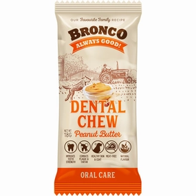 12 FOR $10: Bronco Dental Chew Peanut Butter Dog Treat 18g dog grooming shampoo collar crate feeding supplies