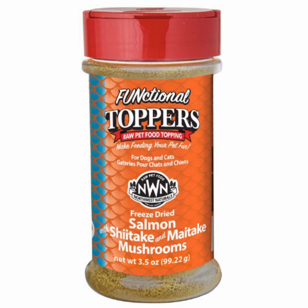 15% OFF : Northwest Naturals Salmon With Shiitake & Maitake Mushrooms Freeze-Dried Functional Toppers For Cats & Dogs 3.5oz cat general supplies cat toys cat grooming cat food cat litter