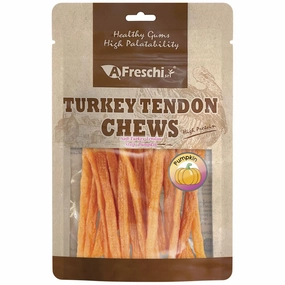 15% OFF: AFreschi Soft Turkey Tendon Strip (Pumpkin) Dog Treats 120g dog supplies dog food toys accessories dog bed