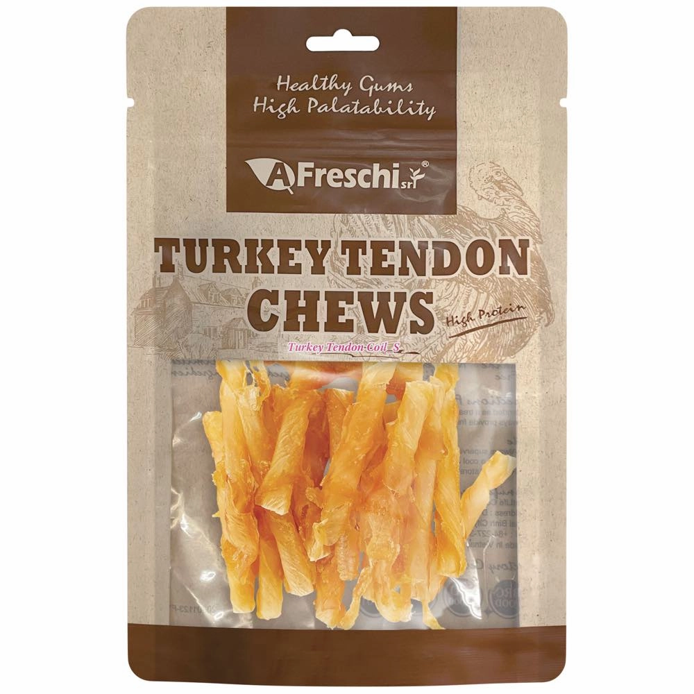 15% OFF: AFreschi Turkey Tendon Coil Grain-Free Dog Chews (Small) 80g dog grooming shampoo collar crate feeding supplies