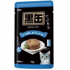 15% OFF: Aixia Kuro-Can Tuna & Skipjack With Dried Skipjack Grain-Free Adult Pouch Cat Food 70g x 12 cat general supplies cat toys cat grooming cat food cat litter