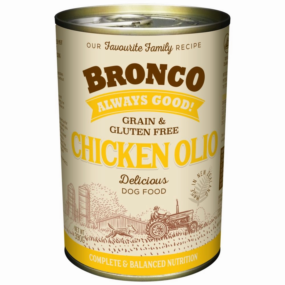15% OFF: Bronco Chicken Olio Grain-Free Canned Dog Food 390g canned dog food wet dog food grain free dog food dog food with gravy beef dog food