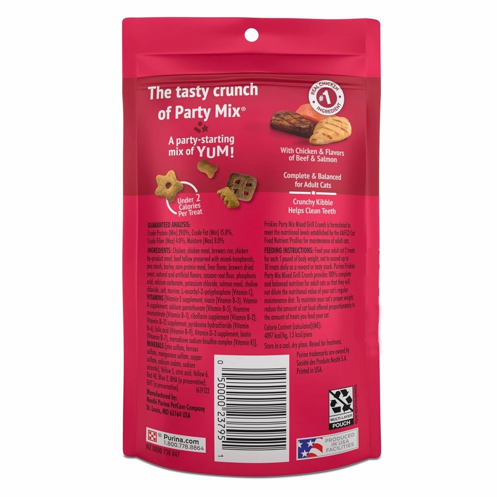 15% OFF: Friskies Party Mix Mixed Grill Cat Treats 60g
