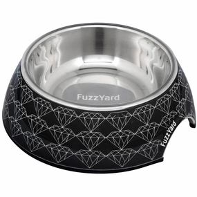 15% OFF: FuzzYard Easy Feeder Dog Bowl (Black Diamond) dog harness dog training collar dog safety vest dog seatbelt dog ID tag
