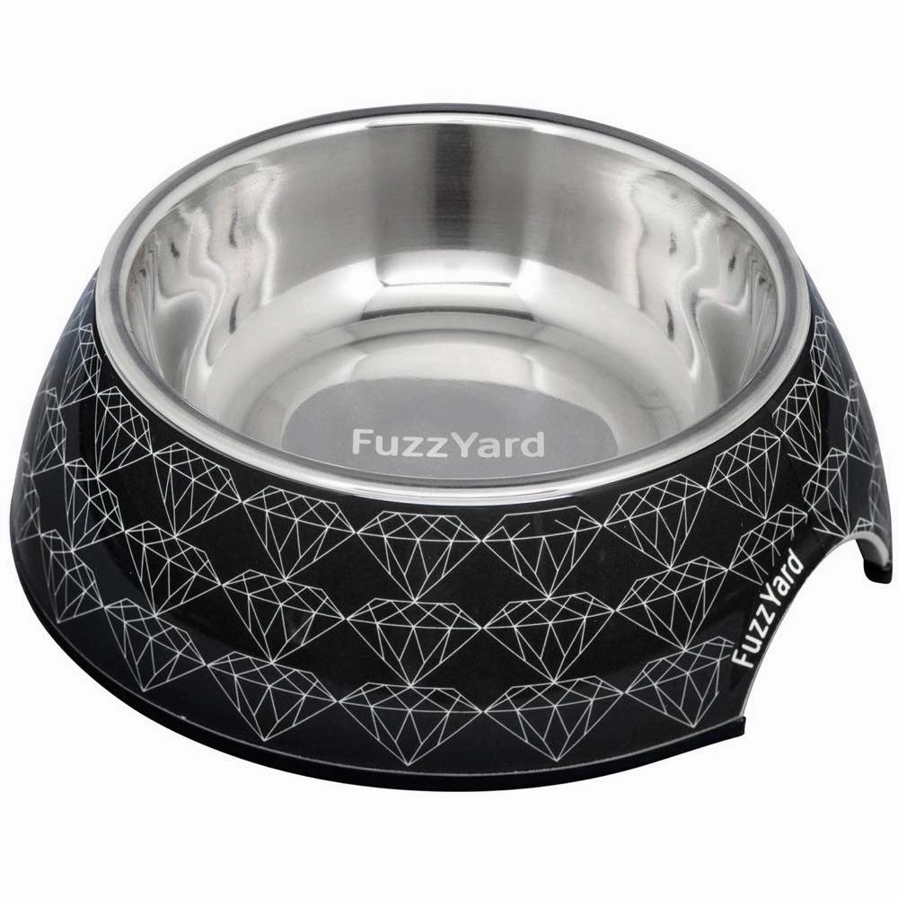 15% OFF: FuzzYard Easy Feeder Dog Bowl (Black Diamond) dog harness dog training collar dog safety vest dog seatbelt dog ID tag