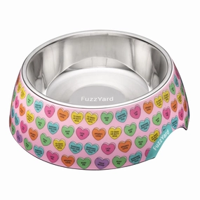 15% OFF: FuzzYard Easy Feeder Pet Bowl (Candy Hearts) cat leash cat bowtie cat hat cat bandana cat costume
