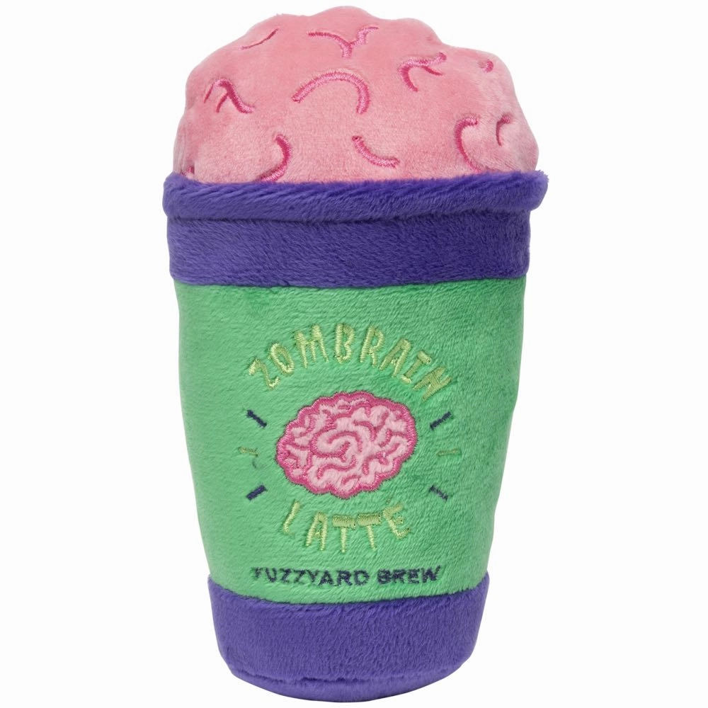 15% OFF: FuzzYard Halloween Zombrain Latte Plush Dog Toy dog puzzle toy dog slow feeder dog treat ball dog brain toy dog feeder toy