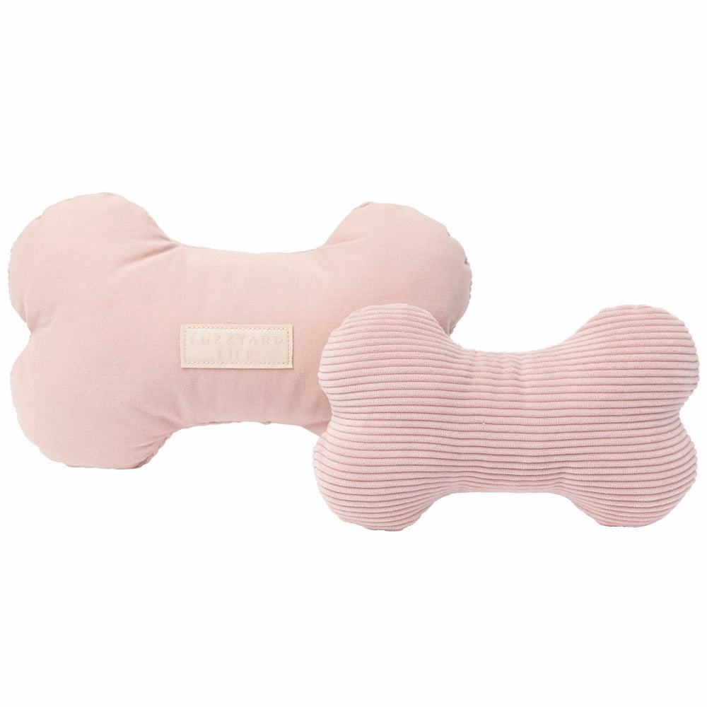 15% OFF: FuzzYard Life Bone Plush Dog Toy (Soft Blush)