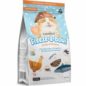 15% OFF: Loveabowl Freeze-A-Bowl Chicken & Mackerel Grain-Free Freeze-Dried Raw Cat Food pet health pet wellness pet pain relief pet probiotic pet calming