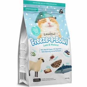 15% OFF: Loveabowl Freeze-A-Bowl Lamb & Mackerel Grain-Free Freeze-Dried Raw Cat Food pet health pet wellness pet pain relief pet probiotic pet calming