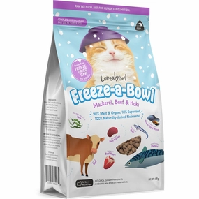 15% OFF: Loveabowl Freeze-A-Bowl Mackerel, Beef & Hoki Grain-Free Freeze-Dried Raw Cat Food pet health pet wellness pet pain relief pet probiotic pet calming