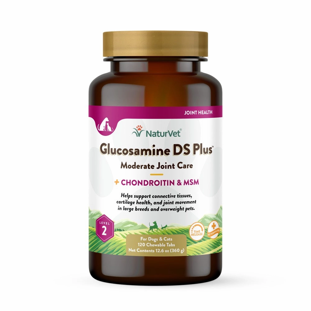 15% OFF: Naturvet Glucosamine DS Plus Level 2 Joint Care Supplement Time Release Chewable Tablets For Dogs & Cats