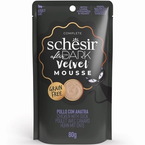 15% OFF: Schesir After Dark Velvet Mousse Chicken With Duck Grain-Free Adult Pouch Cat Food 80g cat food cans soft cat food high protein cat food natural cat food senior cat food