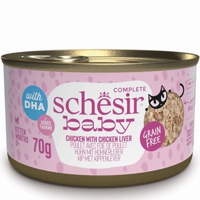 15% OFF: Schesir Baby Chicken With Chicken Liver Grain-Free Kitten Canned Cat Food 70g cat general supplies cat toys cat grooming cat food cat litter