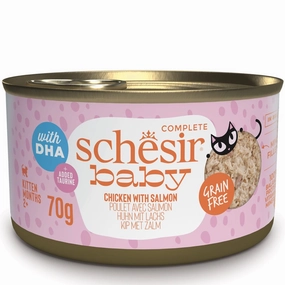 15% OFF: Schesir Baby Chicken With Salmon Grain-Free Kitten Canned Cat Food 70g cat food cans soft cat food high protein cat food natural cat food senior cat food