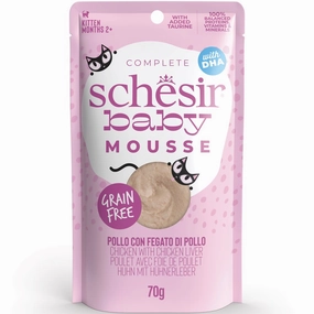 15% OFF: Schesir Baby Mousse Chicken With Chicken Liver Grain-Free Kitten Pouch Cat Food 70g dog travel bag car seat cover pet carrier for car training leash dog training whistle