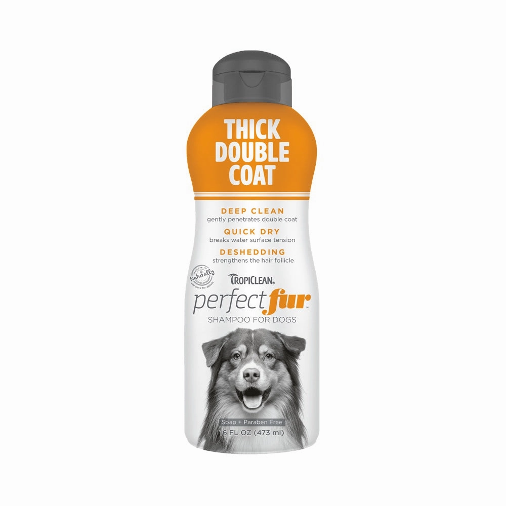 15% OFF: Tropiclean Perfect Fur Thick Double Coat Dog Shampoo 16oz