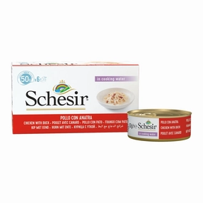 18% OFF: Schesir Chicken Fillets with Duck Adult Canned Cat Food Multipack 50g x 6 cat food cans soft cat food high protein cat food natural cat food senior cat food