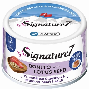 18% OFF: Signature7 Bonito With Lotus Seed Pate (Fri) Canned Cat Food 80g cat food cans soft cat food high protein cat food natural cat food senior cat food