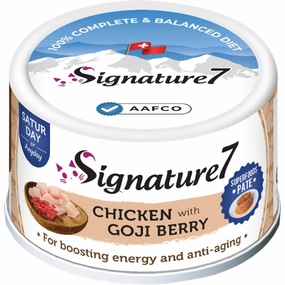 18% OFF: Signature7 Chicken With Goji Berry Pate (Sat) Canned Cat Food 80g cat food cans soft cat food high protein cat food natural cat food senior cat food