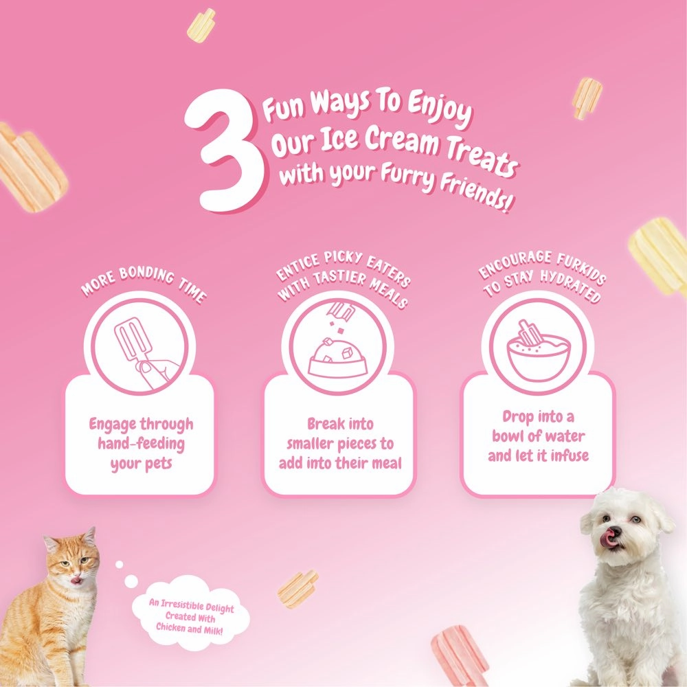 18% OFF: Singapaw Ice Cream Chicken With Beef & Cranberry Grain-Free Freeze-Dried Treats For Cats & Dogs 48g