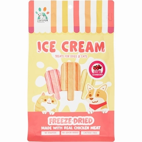18% OFF: Singapaw Ice Cream Chicken With Beef & Cranberry Grain-Free Freeze-Dried Treats For Cats & Dogs 48g dog grooming shampoo collar crate feeding supplies