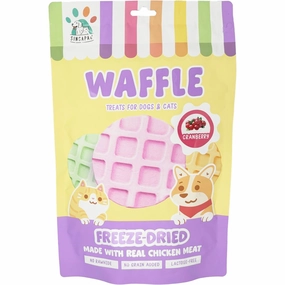 18% OFF: Singapaw Waffle Chicken & Cranberry Grain-Free Freeze-Dried Treats For Cats & Dogs 120g cat snacks catnip treats healthy cat food cat reward treats low calorie cat food
