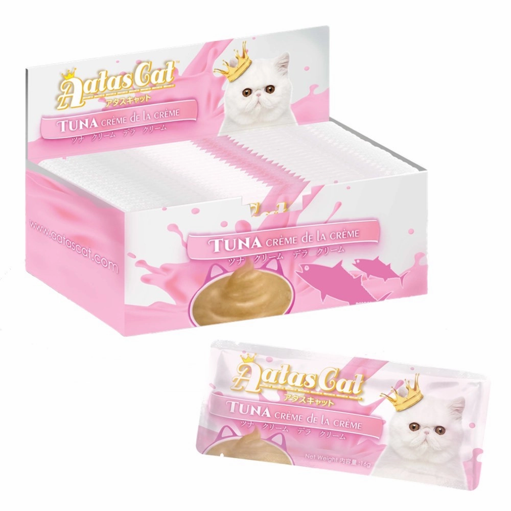 20 FOR $13: Aatas Cat Creme De La Creme Tuna Liquid Cat Treat 16gx20 (1box) dog chew toys dog dental chews durable chew toys puppy chew toy bone chew