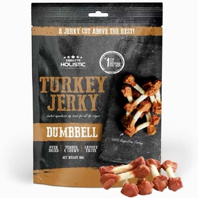20% OFF: Absolute Holistic Turkey Jerky Dumbbell Dog Treats 100g dog supplies dog food toys accessories dog bed