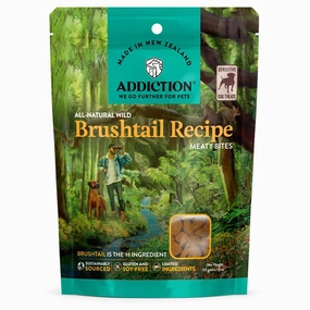 20% OFF: Addiction Meaty Bites Wild Brushtail Grain Free Dog Treats 4oz dog supplies dog food toys accessories dog bed