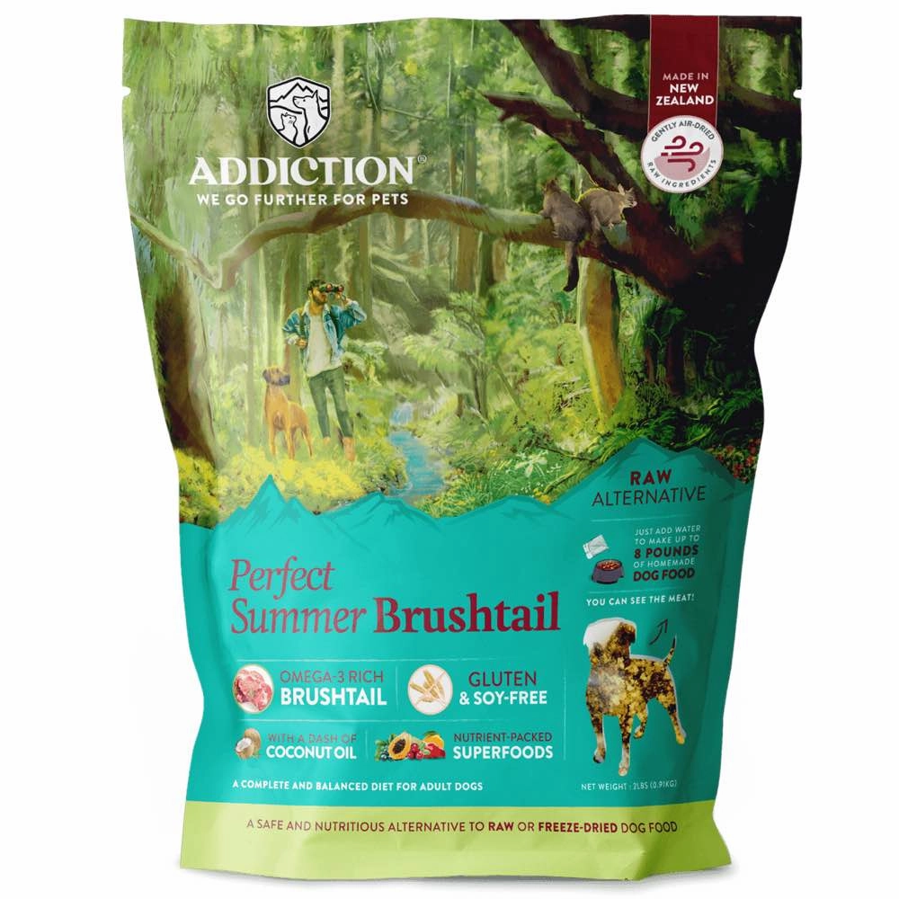 20% OFF: Addiction Perfect Summer Brushtail Grain Free Raw Alternative Dog Food 2lb dog grooming shampoo collar crate feeding supplies