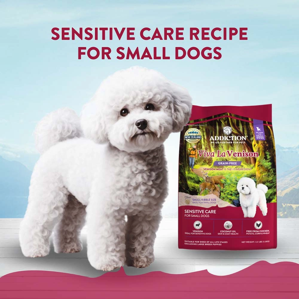 20% OFF: Addiction Viva La Venison Grain-Free Small Breed Dry Dog Food 1.5kg