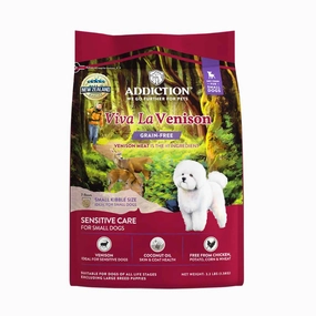 20% OFF: Addiction Viva La Venison Grain-Free Small Breed Dry Dog Food 1.5kg dog grooming shampoo collar crate feeding supplies
