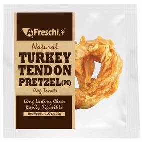 20% OFF:AFreschi Natural Turkey Tendon Pretzel Grain-Free Dog Chew (Medium) 36g no pull dog harness nylon dog leash dog walking set dog vest harness pet lead