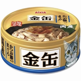 20% OFF: Aixia Kin-Can Mini Tuna with Dried Bonito Canned Cat Food 70g cat food cans soft cat food high protein cat food natural cat food senior cat food