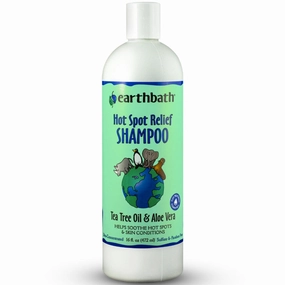 20% OFF: Earthbath Hot Spot Relief (Tea Tree Oil & Aloe Vera) Shampoo 16oz dog leash leather leash nylon leash long leash dog chain leash